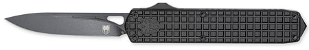 CobraTec Knives Mamba Large Plain Black TiCN D2 Steel Blade/4.75" Black Textured Aluminum Handle