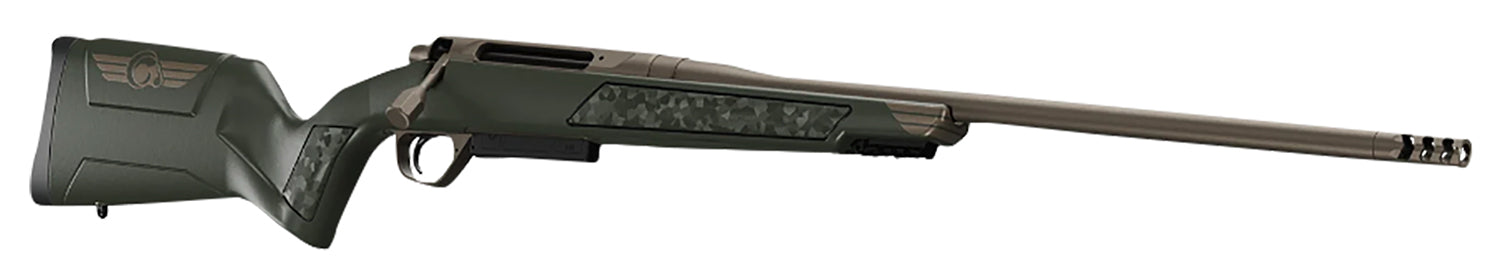 Christensen Arms 8011500300 Evoke Full Size 6.5 PRC 4+1 22" Burnt Bronze Cerakote #4 Contour Threaded Barrel, Gray w/Bronze Logo Hybrid Hunter w/Picatinny Rail Synthetic Stock