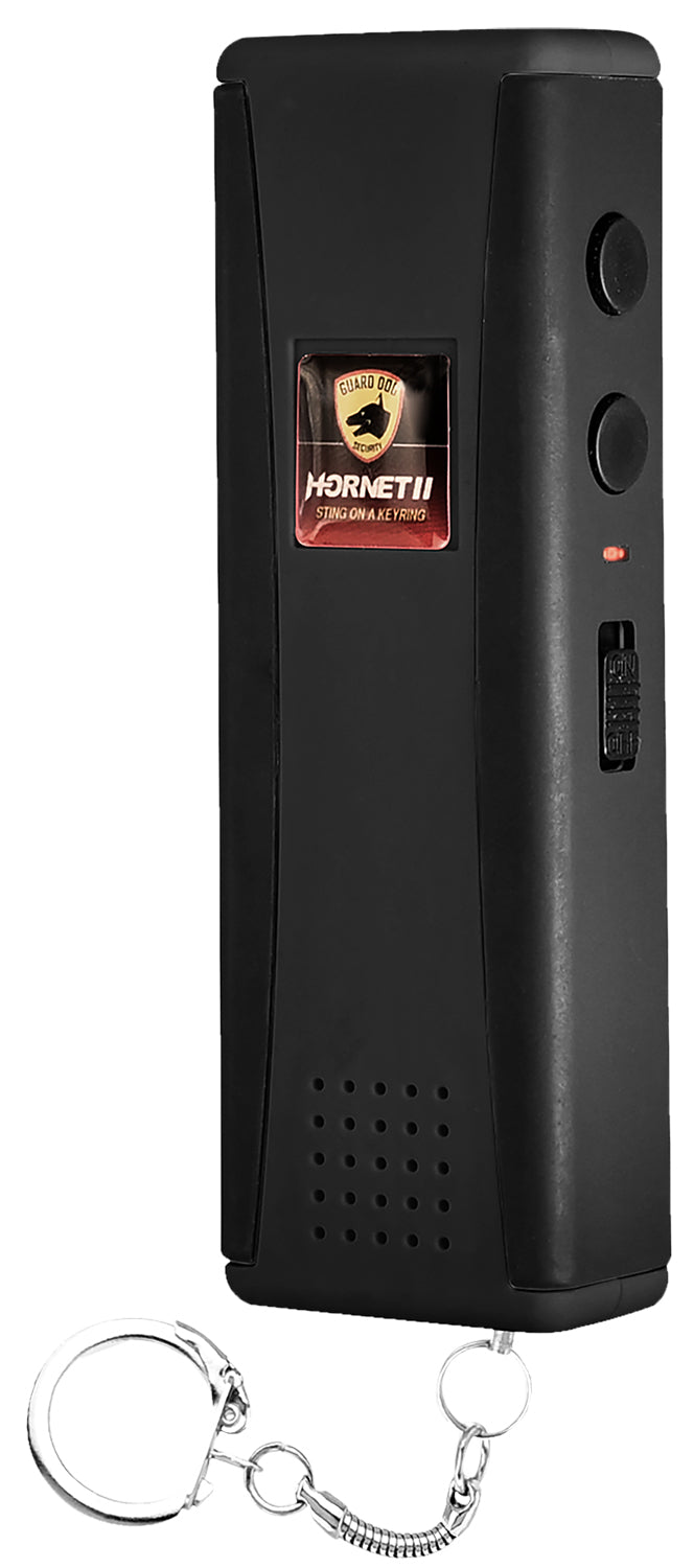 SKYLINE USA INC SGGDH2HVBK Stun Gun Hornet 2 Black Features Flashlight/Alarm Includes Keychain/Siren Alarm/USB Charger
