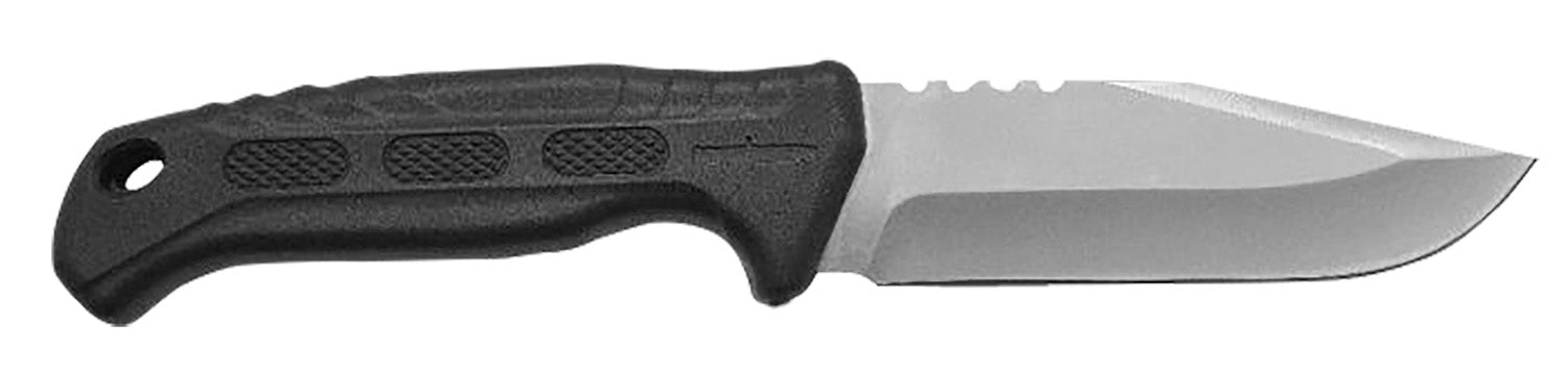 Camillus 19154 Hawker 4" Fixed Drop Point Plain Satin 420 Steel Titanium Bonded Blade Black Textured PP/TPR Handle