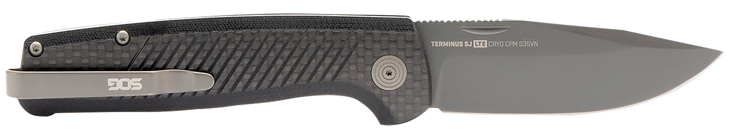 S.O.G SOGTM1006BX Terminus SJ LTE 2.90" Folding Plain Black TiNi S35VN SS Blade, Graphite Textured G10 Handle