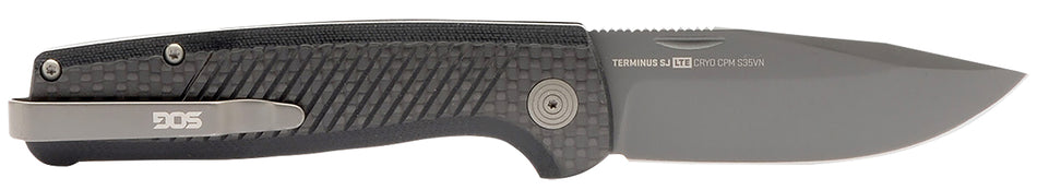 S.O.G SOGTM1006BX Terminus SJ LTE 2.90" Folding Plain Black TiNi S35VN SS Blade, Graphite Textured G10 Handle