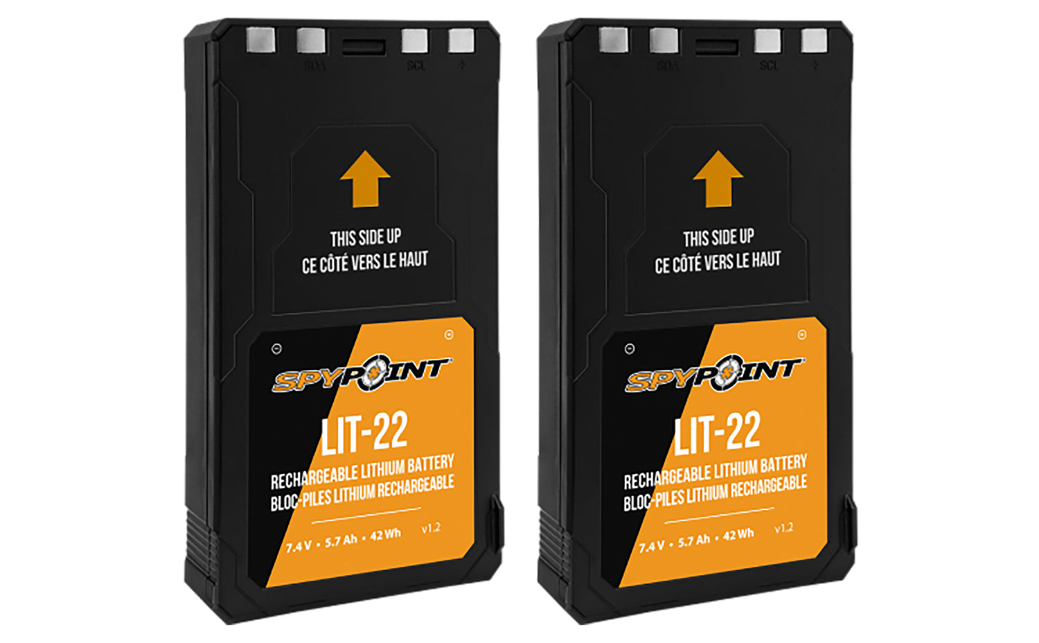 Spypoint 05538 LIT-22 Rechargeable Lithium Battery Pack Black 7.4 Volts (2) Single Pack