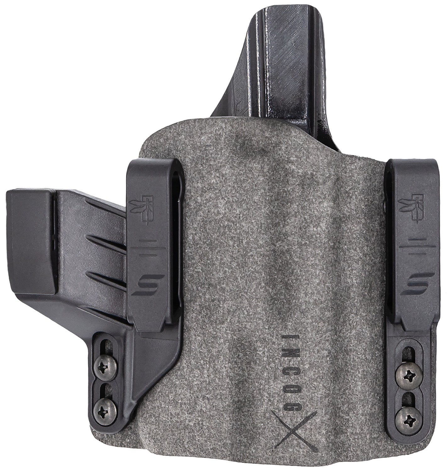 Safariland INCOG0835A0CX261 IncogX IWB Black/Gray Boltaron Belt Clip Fits Glock 17/19 Right Hand