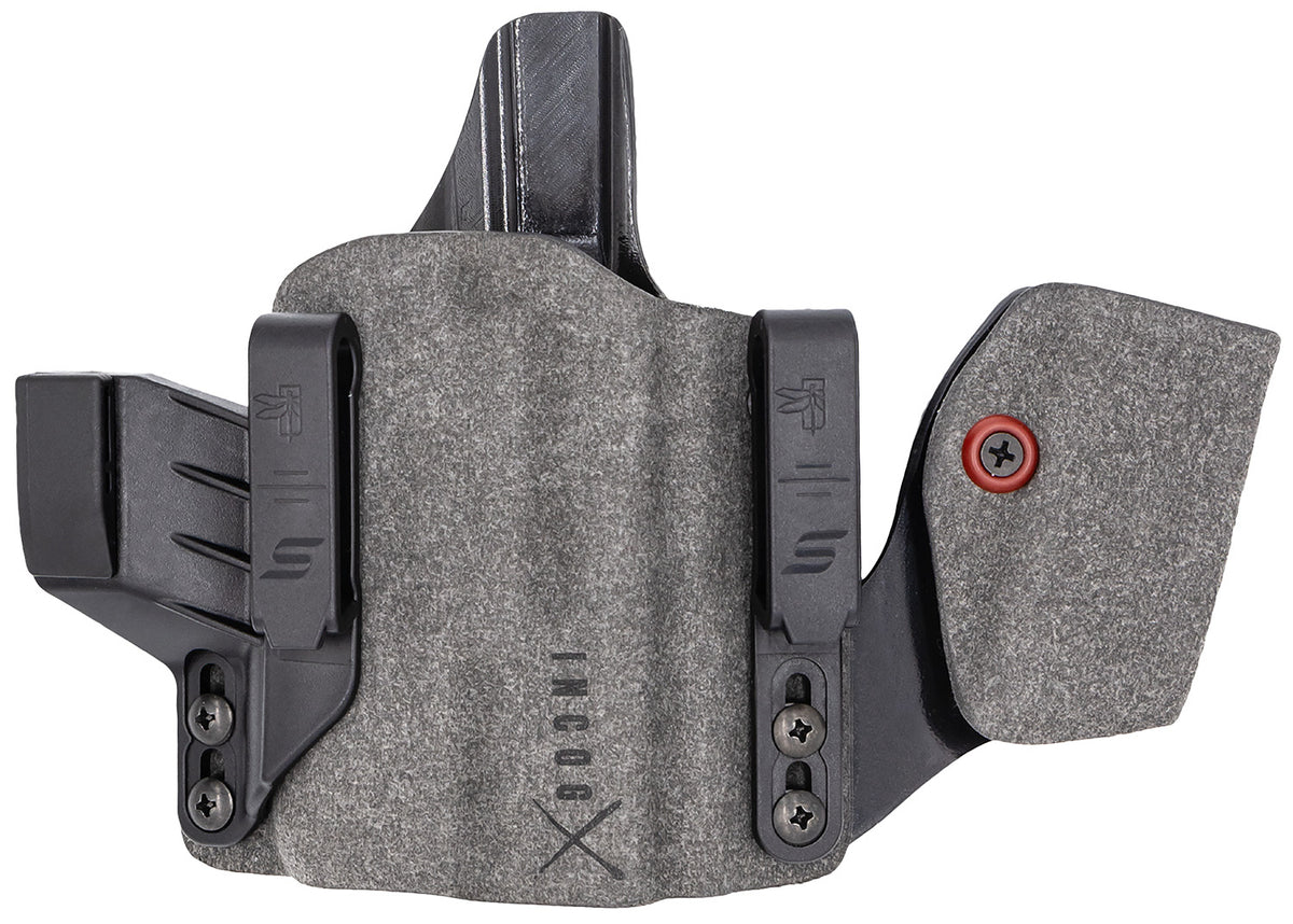 Safariland INCOG0835A0CX261MC IncogX w/Mag Caddy IWB Black/Gray Boltaron Belt Clip Fits Glock 17/19 Right Hand