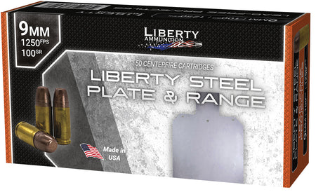 Liberty Ammunition LAR90662 Steel Plate & Range Frangible Flat Nose 100 Grain 9mm Luger/Parabellum 1250 fps