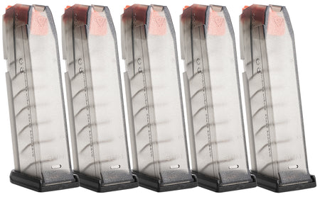Strike Industries GMAG19X5 15rd Compatible w/ Glock 19/26 Gen3-5 Translucent Smoke 5 Pack