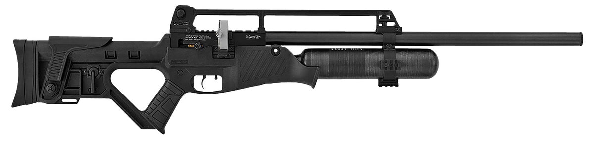 Hatsan USA HGBLITZ30 Blitz Air Rifle 30 Cal Carbon Fiber Air Tank, Open Sights, Synthetic Tactical Stock w/Elevation Adjustable Cheek Rest, Integrated Pistol Grip