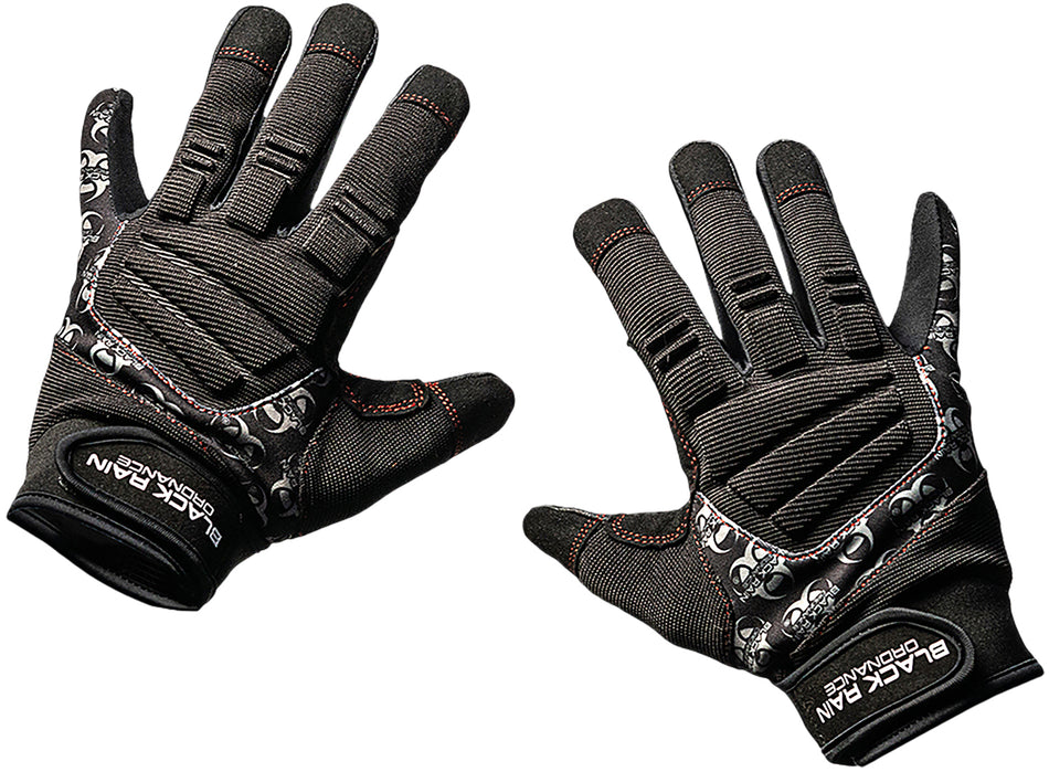 Black Rain Ordnance TACTGLOVEBLK/GRYL Tactical Gloves Black/Gray Large Velcro
