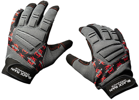 Black Rain Ordnance TACTGLOVEGRY/BLK/RD Tactical Gloves Black/Gray/Red Small Velcro