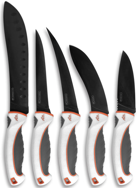 Outdoor Edge EM1 Ergo Max Processing Kit 5Cr13MoV Black Titanium Blade 5 Piece