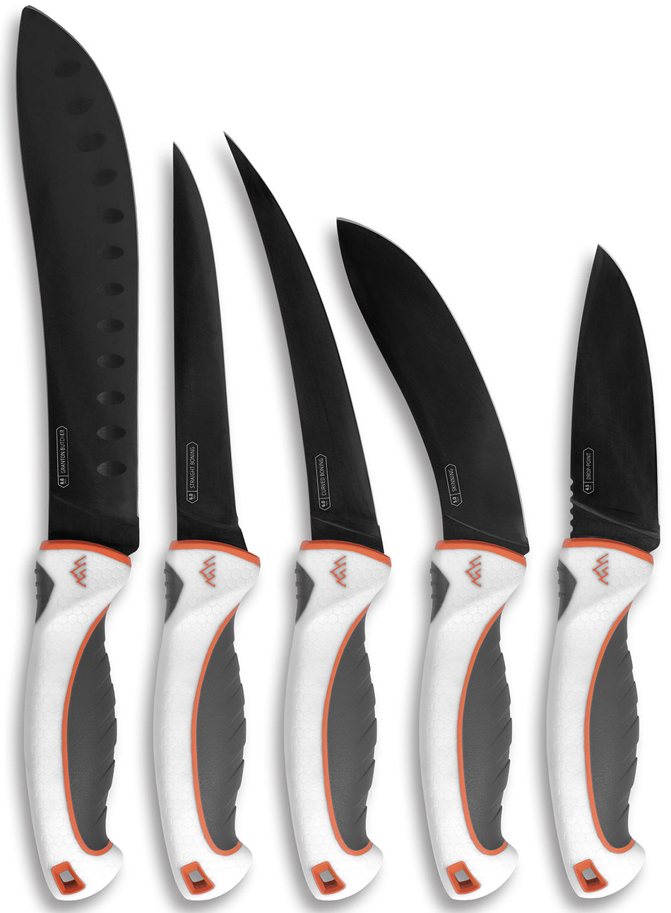 Outdoor Edge EM1 Ergo Max Processing Kit 5Cr13MoV Black Titanium Blade 5 Piece