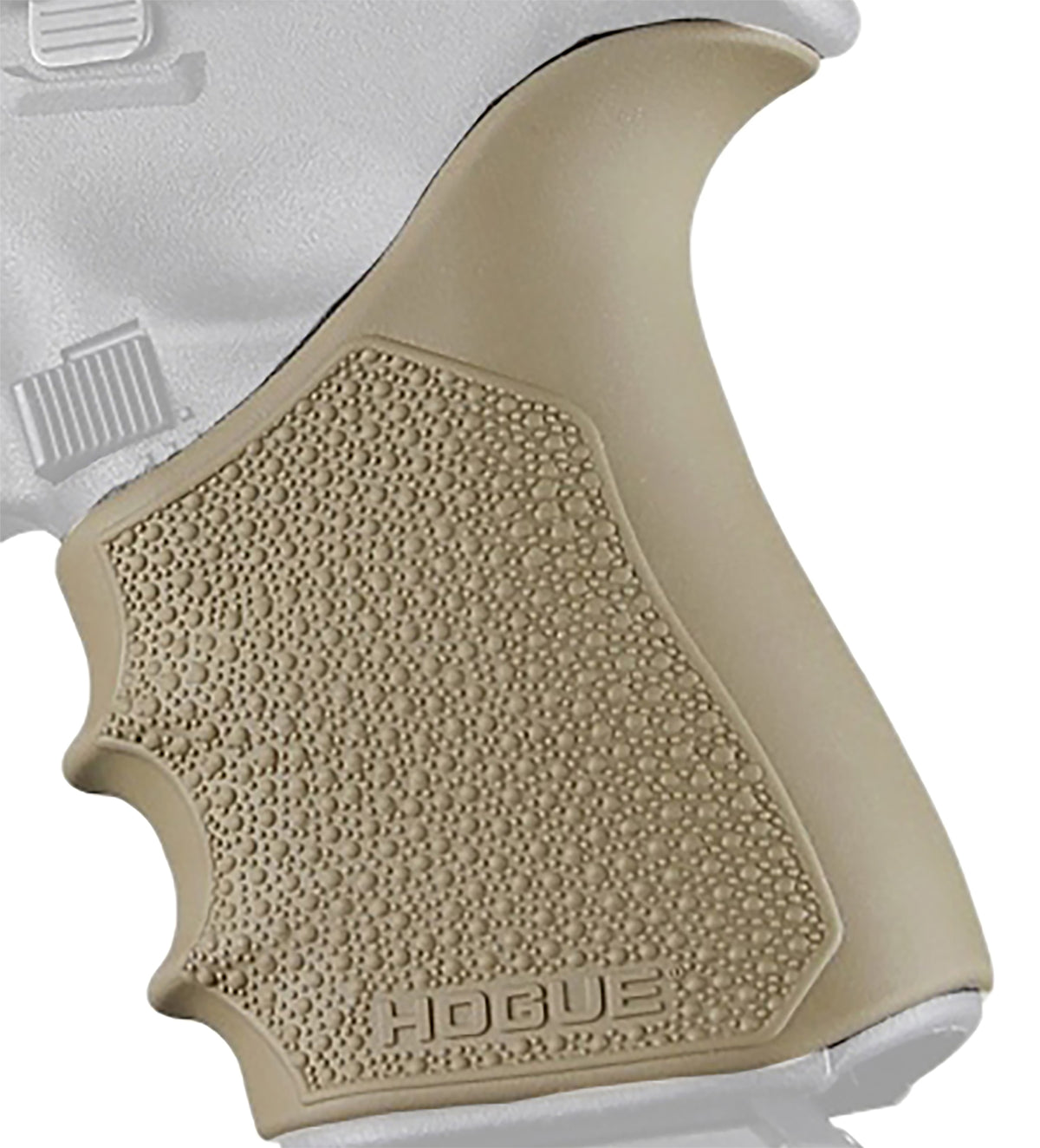 Hogue 17053 Grip Sleeve Handall Beavertail Flat Dark Earth Rubber