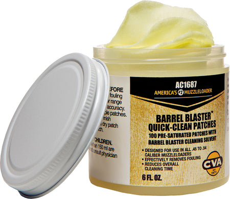 CVA AC1687 Barrel Blaster Quick Clean Patches 6 oz Cotton