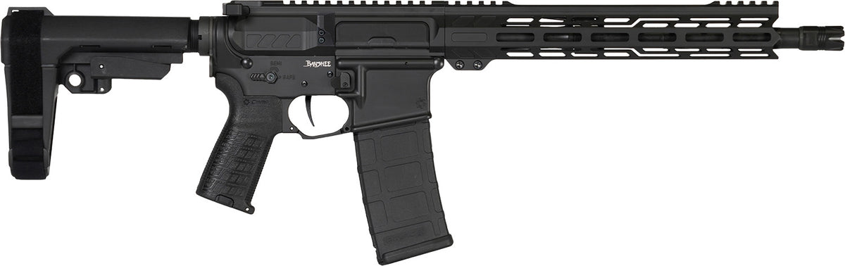 CMMG 30AB20FAB Banshee MK4 300 Blackout 30+1 12.50" Black Nitride Medium Taper Threaded Barrel, EML 7" M-LOK Handguards, Black Armor Cerakote Aluminum Picatinny Rail Receiver, CMMG Zeroed Grips