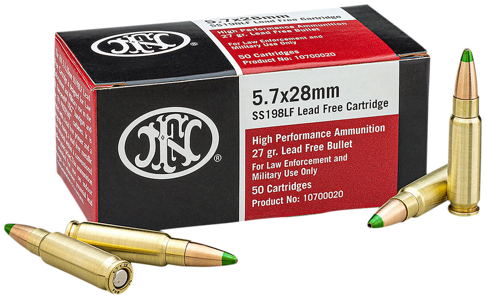 FN 5.7x28mm FN Hollow Point FN SS198LF 27gr JHP Ammo
