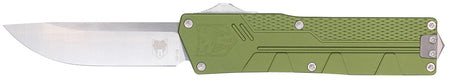 CobraTec Knives CTPRNEDGODG Paragon Sports South Exclusive OTF Plain Satin VG-10 SS Blade Green Textured