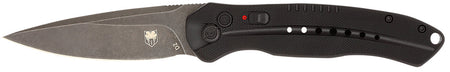CobraTec Knives BLKDIABLOAUTO Diablo 3.50" Folding Black Stonewashed D2 Steel Blade, 4.75" Black Textured G10 Scales Handle