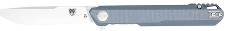 CobraTec Knives CTMONGRY Monarch 3.50" Folding Plain Satin D2 Steel Blade, 4.75" Gray G10 Handle