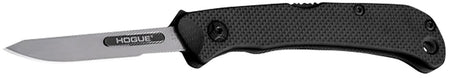 Hogue 35836 Expel 2.50" Folding Scalpel Plain Satin High Carbon Steel Blade, Black Textured G10 Scales/SS Handle