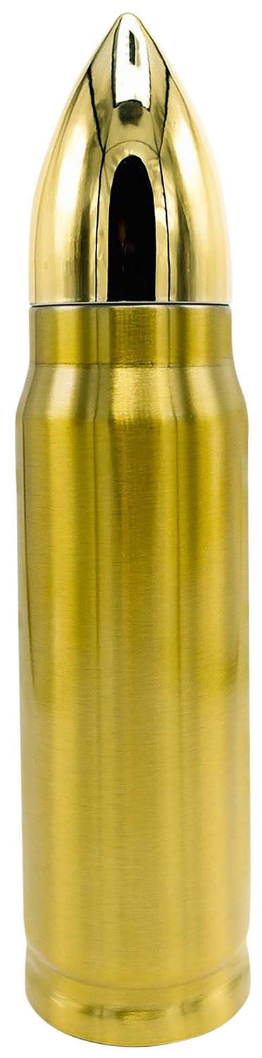 Caliber Gourmet Bullet Thermos Bottle, Gold CBG-TMS-1032