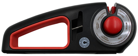 Caliber Gourmet CBGKS1 Knife Sharpener Adjustable Black/Red, Carbide/Ceramic Sharpener