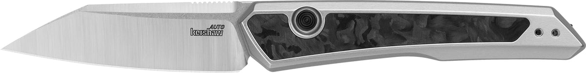 Kershaw 7050 Launch 20 EDC 3" Automatic Reverse Tanto Plain Satin CPM MagnaCut Steel Blade, Black/Gray Aluminum/Carbon Fiber Handle