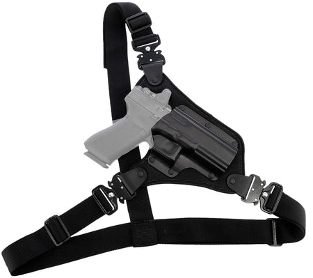 Galco HR872RB Chest Holster Fits chests to 58" Black Hybrid Kydex/Nylon Fits Glock 17Gen 3-5