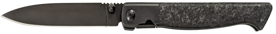 Cold Steel CSFL39SDP Spectre 3.80" Folding Drop Point Plain Black Matte PVD CPM 20V SS Blade, Forged Carbon Fiber Handle
