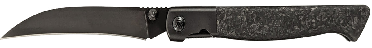 Cold Steel CSFL39SHB Spectre Hawksbill 3.80" Folding Talon Point Plain Black Matte PVD CPM 20V SS Blade, Forged Carbon Fiber Handle