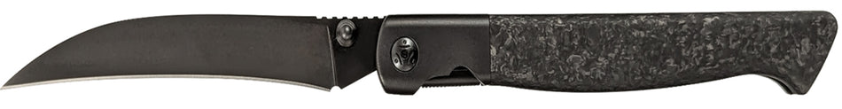 Cold Steel CSFL39SHB Spectre Hawksbill 3.80" Folding Talon Point Plain Black Matte PVD CPM 20V SS Blade, Forged Carbon Fiber Handle