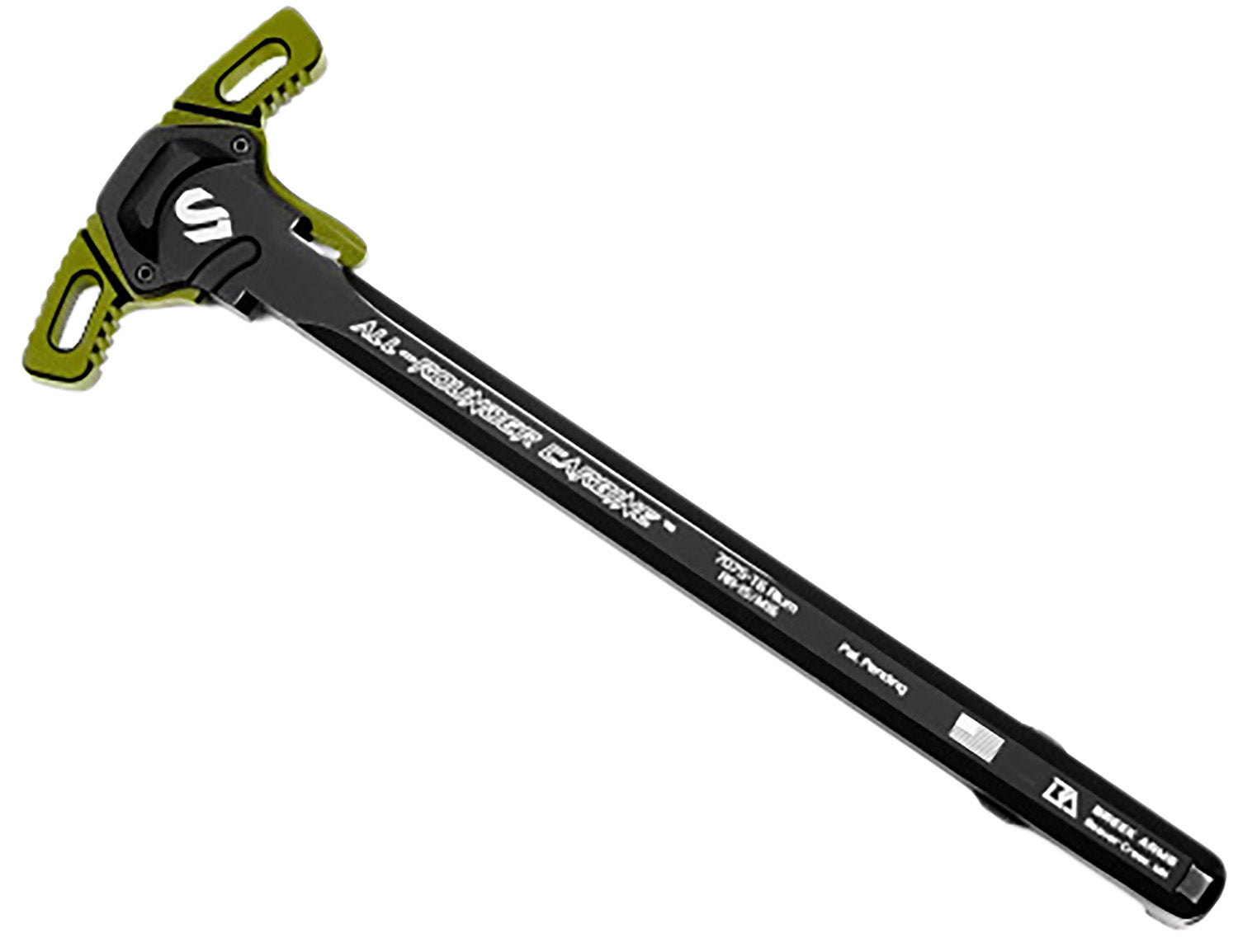 Lead & Steel Llc LS-CHODE-ODG Charging Handle AR-15/M16 OD Green Type 3 Hard Anodize 7075-T6 Aluminum