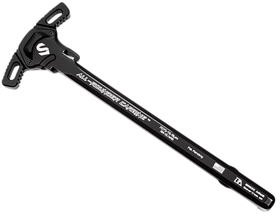 Lead & Steel Llc LS-CHODE-BLK Charging Handle AR-15/M16 Black Type 3 Hard Anodize 7075-T6 Aluminum