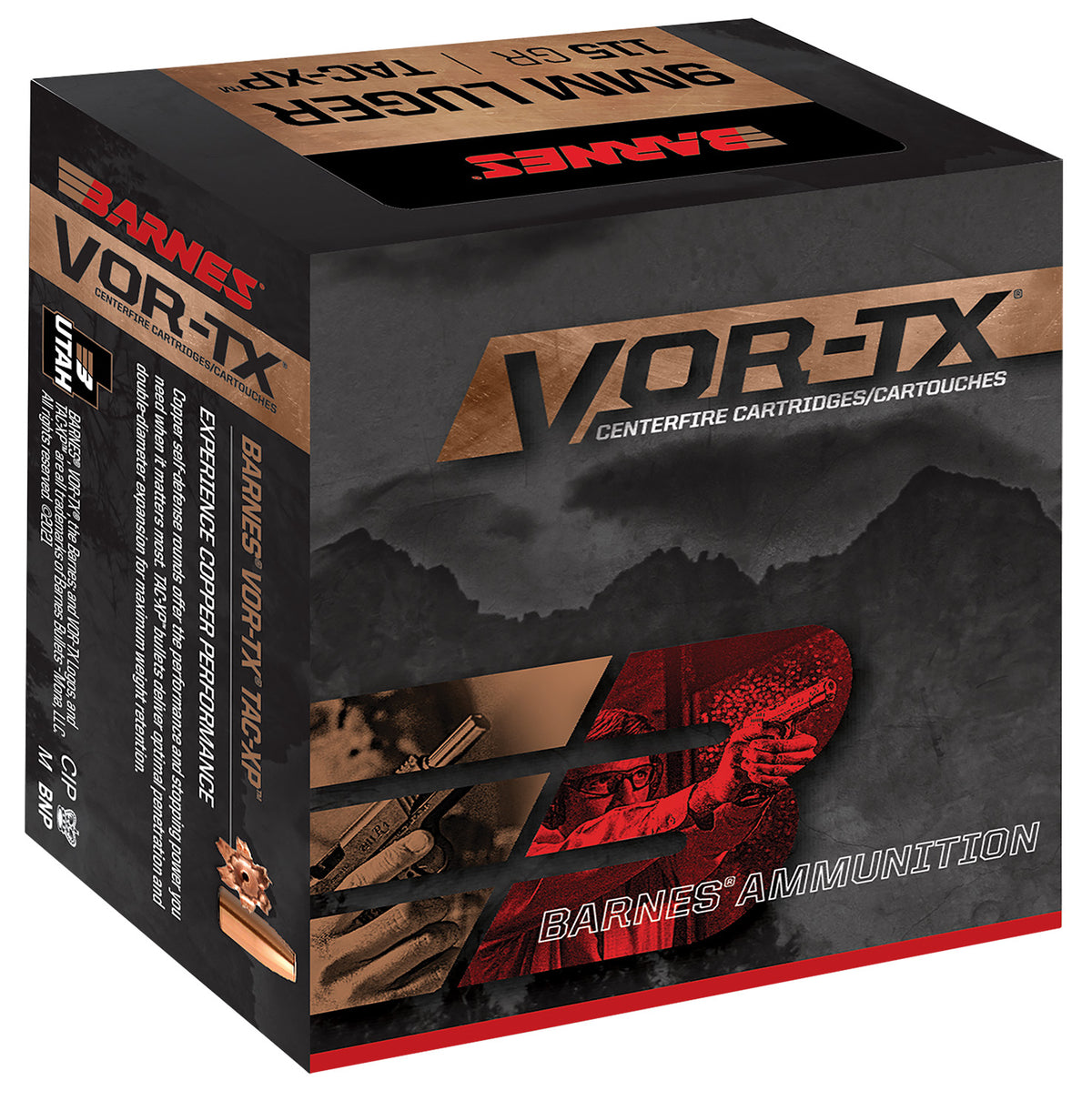 Barnes .45 ACP/Auto VOR-TX 185gr CSHP Ammo