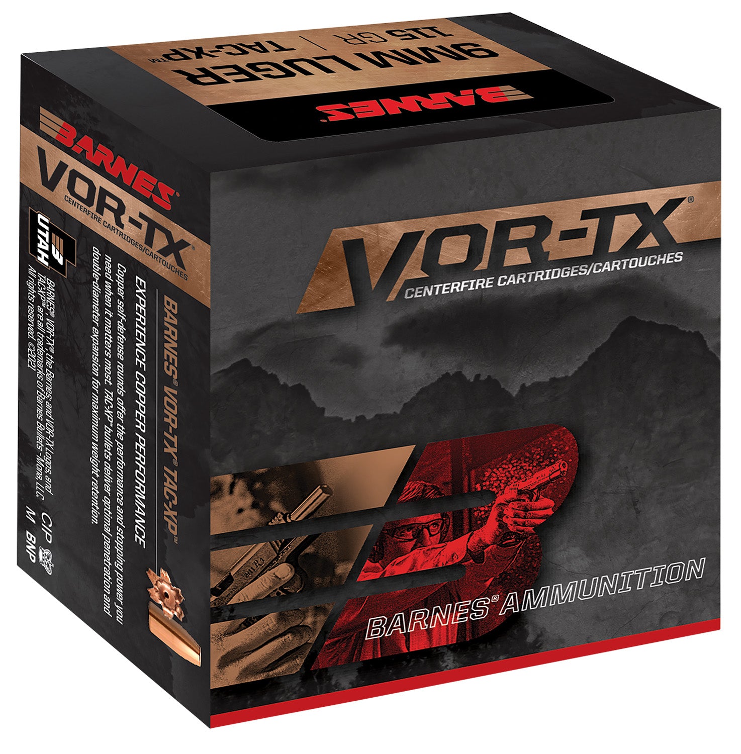 Barnes .45 ACP/Auto VOR-TX 185gr CSHP Ammo