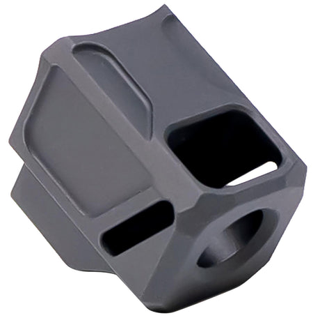 Faxon Firearms FFPACOMPSSG02 EXOS-533 Compensator Black Nitride 6061 Aluminum 1/2"x28 Threads 1.218" OAL Compatible w/ Glock 43X/48