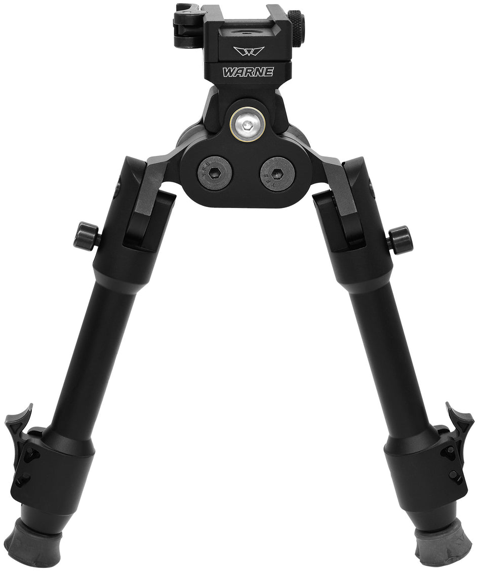 Warne 7923M Skyline Pro Bipod Black Anodized QD Picatinny Head with Precision Legs