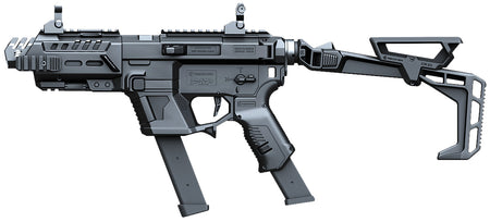 Recover Tactical PIXPBFST01 P-IX+Basic PG9 Folding Stock Metal Front Guard Black