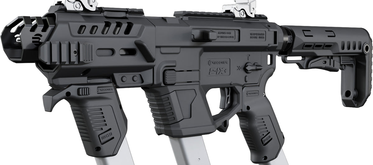 Recover Tactical PIXPMGST01 P-IX+MG PG9 SR20 Metal Front Guard Black