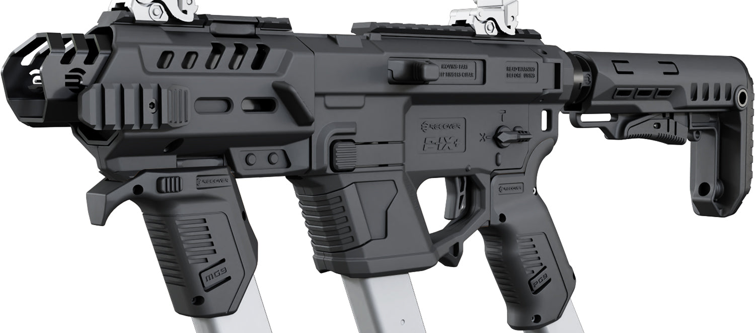 Recover Tactical PIXPMGST01 P-IX+MG PG9 SR20 Metal Front Guard Black