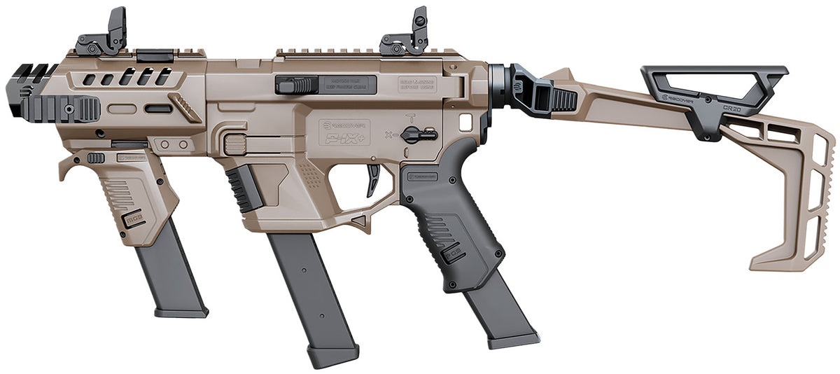Recover Tactical PIXPMGFST02 P-IX+MG PG9 SR20 Metal Front Guard Folding Stock Tan