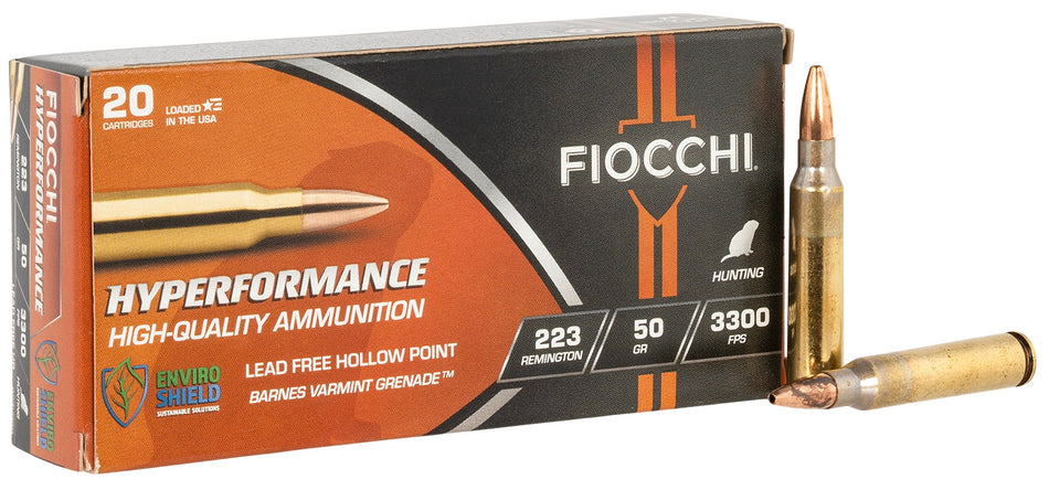 Fiocchi .223 Remington  50gr JHP Ammo