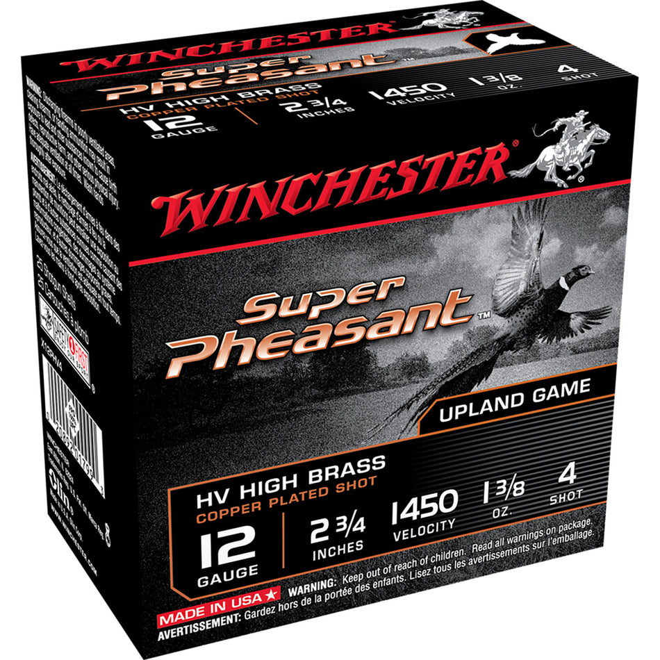 Winchester Super Pheasant High Velocity 12 Gauge 2 3/4" 1 3/8 oz #4 Shot