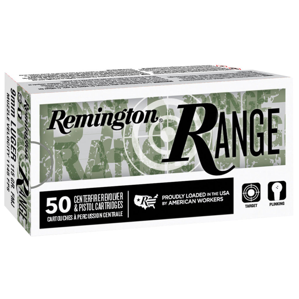 Remington 9mm Range 115gr FMJ Ammo