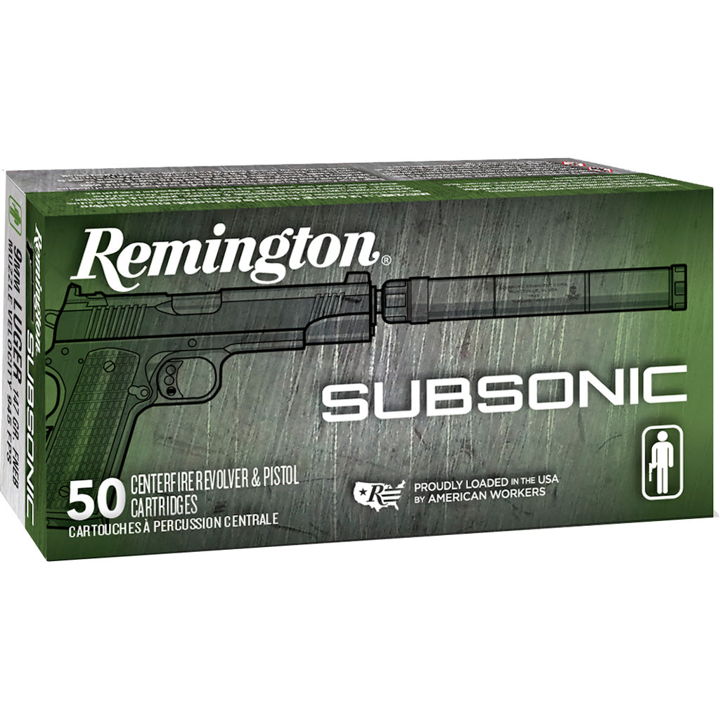 Remington 9mm Luger / Parabellum Subsonic 147gr TMC Ammo
