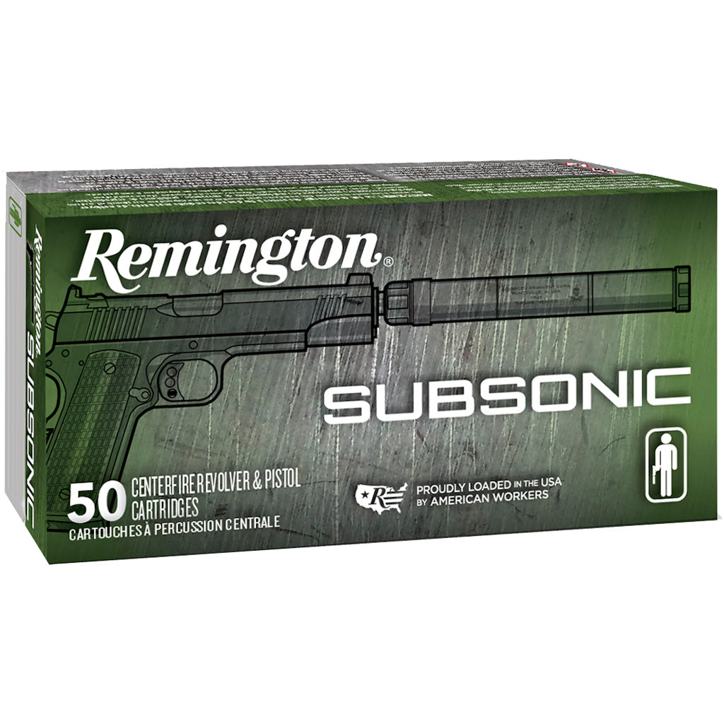 Remington .45 ACP Subsonic 230gr Flat Nose Enclosed Base Ammo