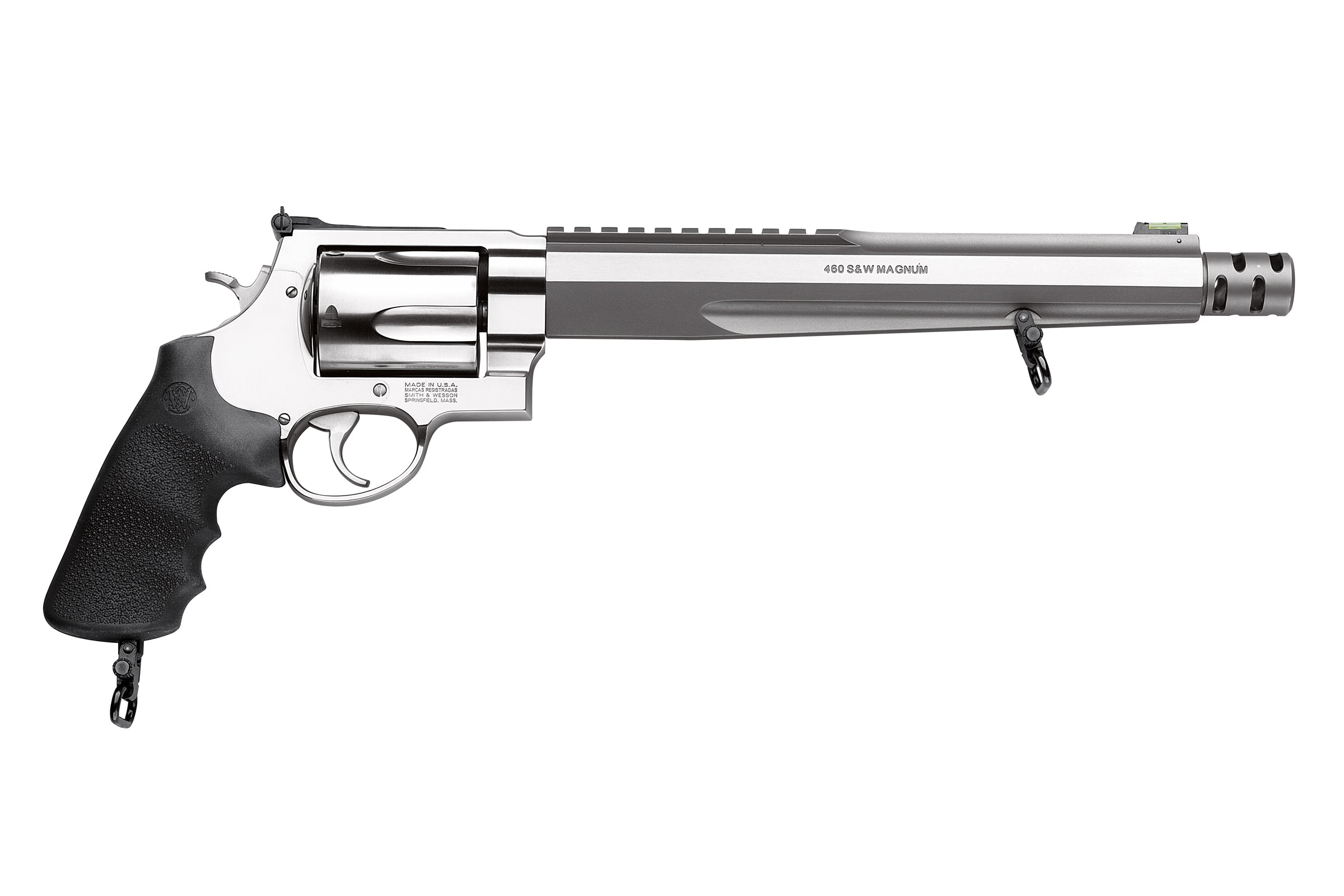 Smith & Wesson 170262 Performance Center Model 460 XVR 460 S&W Mag 5rd 10.50" with Rail Barrel Overall Stainless Stainless Steel with Black Polymer Grip Includes Muzzle Brake