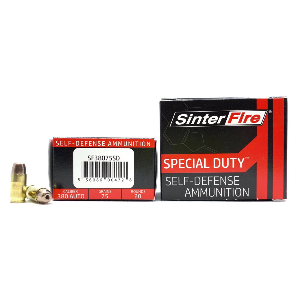 SinterFire SF38075SD Special Duty (SD) Lead Free Frangible Hollow Point 75 Grain .380 ACP/Auto