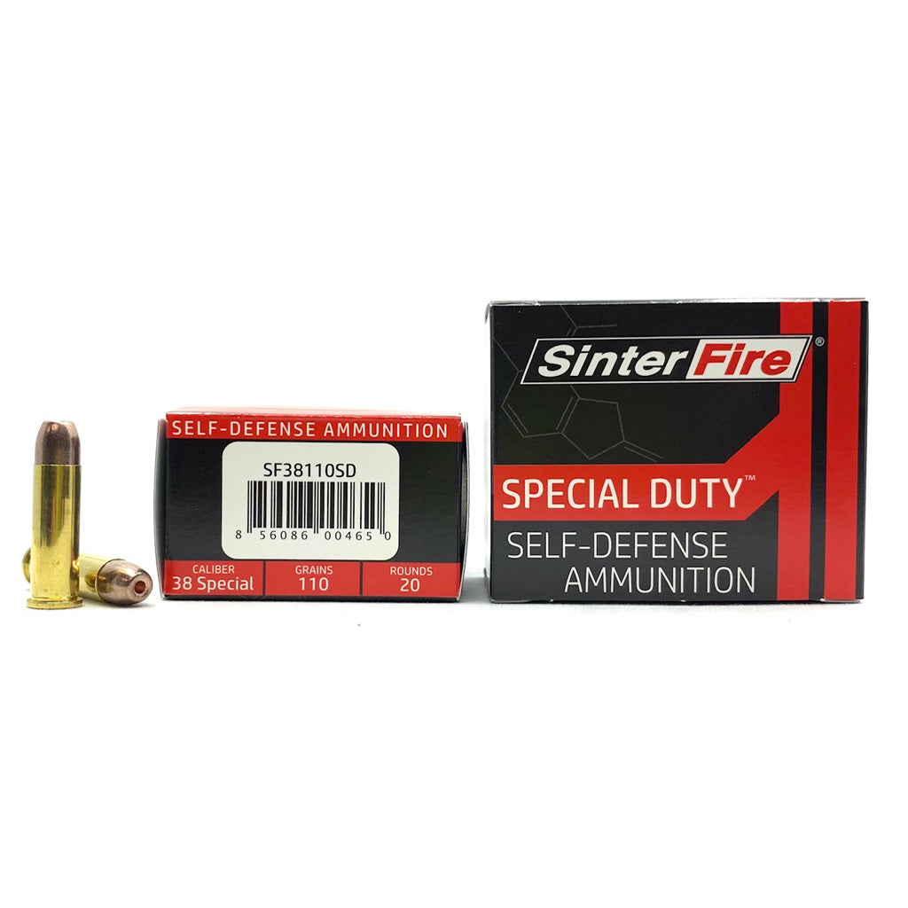 SinterFire .38 Special Special Duty (SD) 110gr CSHP Ammo