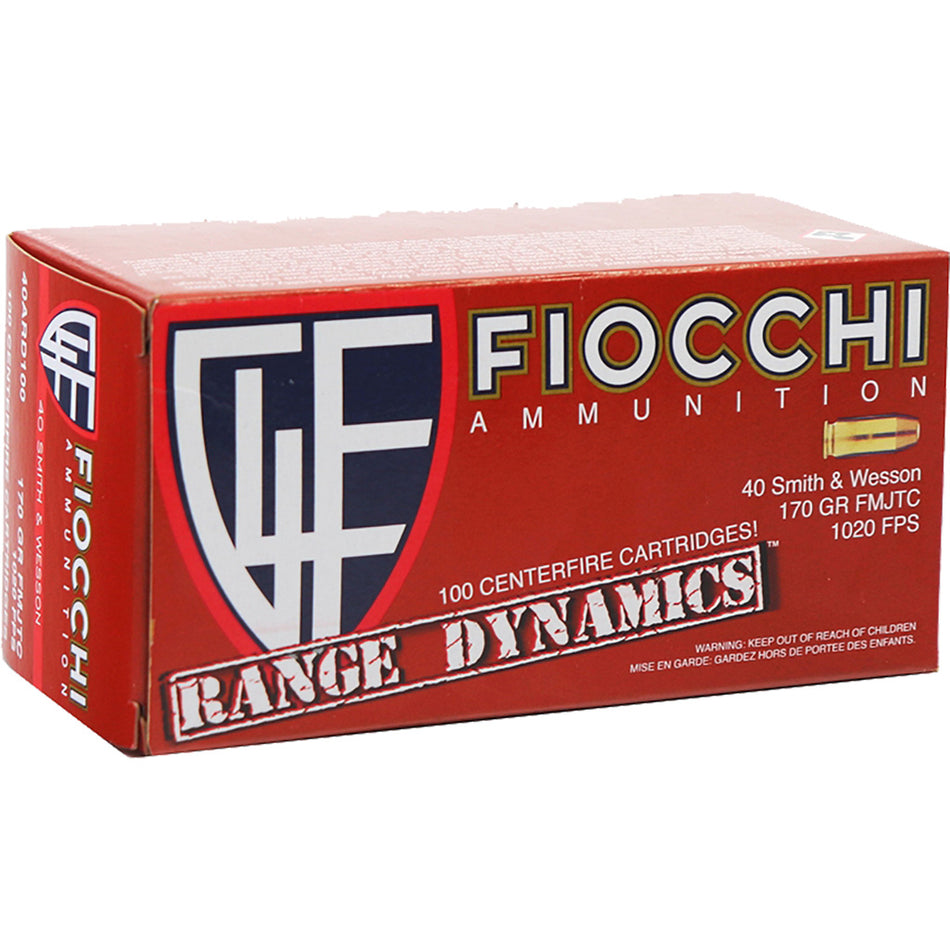 Fiocchi .40 S&W Range Dynamics 170gr FMJ TC Ammo